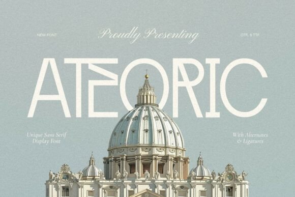 Ateoric Typeface for Modern Maker Branding
