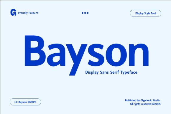 Bayson: A Modern Sans Serif Typeface for Digital Brands