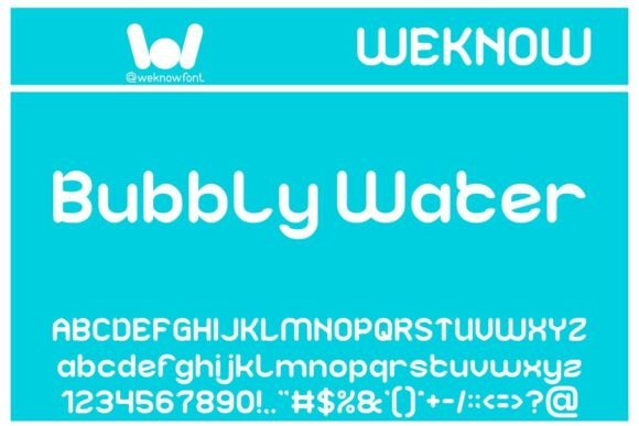 Bubbly Water Font for Playful Branding