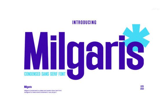 Milgaris: The Elegant Sans Serif Font for Modern Campaigns